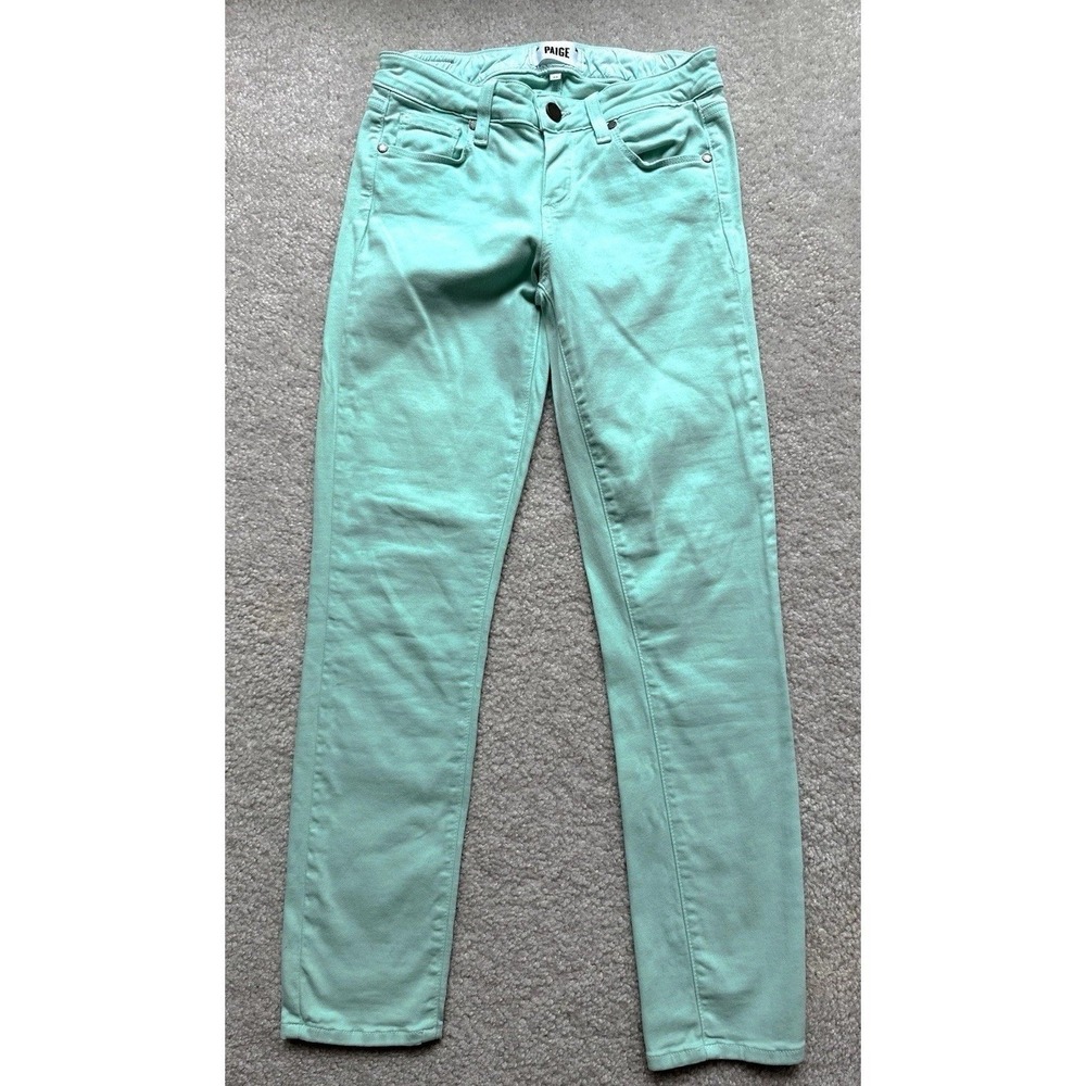 Paige Kylie Crop Skinny Jeans Women Size 26 Mint Green